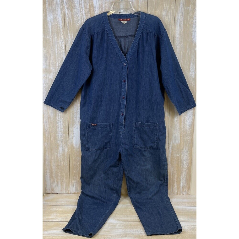 Vintage Sasson 80's Women's Denim Jumpsuit Size Large